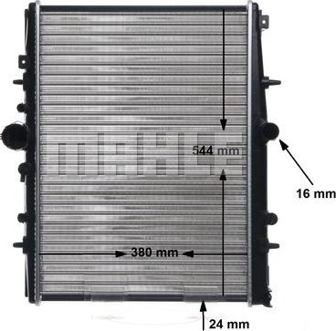 MAHLE CR 393 000S - Jäähdytin,moottorin jäähdytys inparts.fi