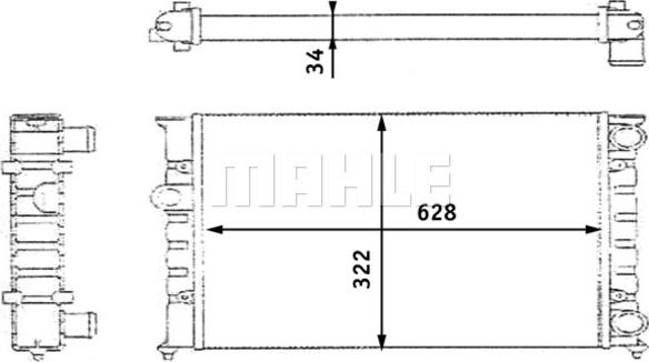 MAHLE CR 348 000S - Jäähdytin,moottorin jäähdytys inparts.fi