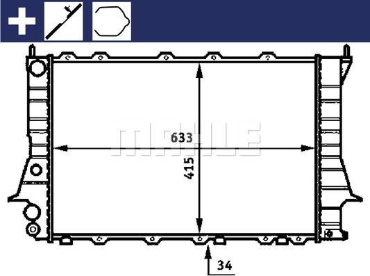 MAHLE CR 358 000S - Jäähdytin,moottorin jäähdytys inparts.fi