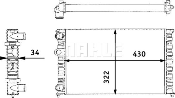 MAHLE CR 364 000S - Jäähdytin,moottorin jäähdytys inparts.fi