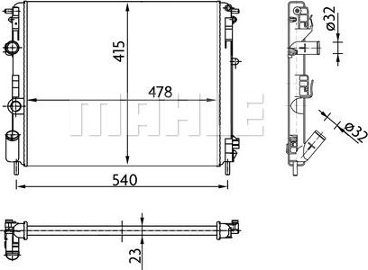 MAHLE CR 36 000S - Jäähdytin,moottorin jäähdytys inparts.fi