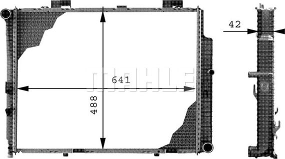 MAHLE CR 309 000P - Jäähdytin,moottorin jäähdytys inparts.fi