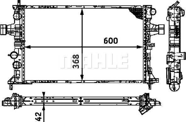 MAHLE CR 319 000S - Jäähdytin,moottorin jäähdytys inparts.fi