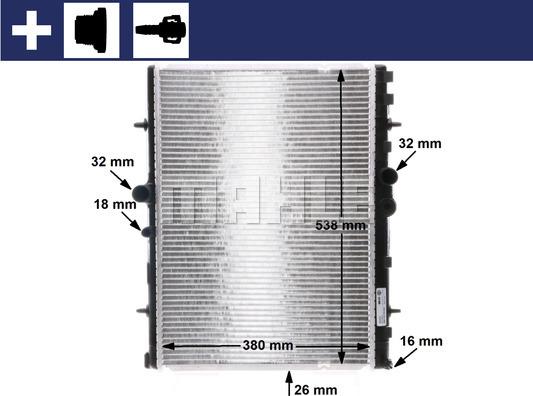 MAHLE CR 31 000S - Jäähdytin,moottorin jäähdytys inparts.fi