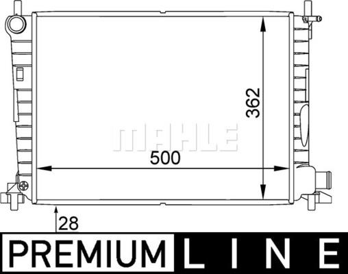 MAHLE CR 381 000P - Jäähdytin,moottorin jäähdytys inparts.fi