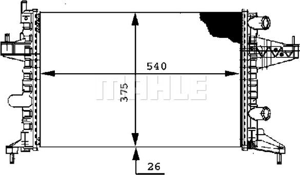 MAHLE CR 388 000P - Jäähdytin,moottorin jäähdytys inparts.fi