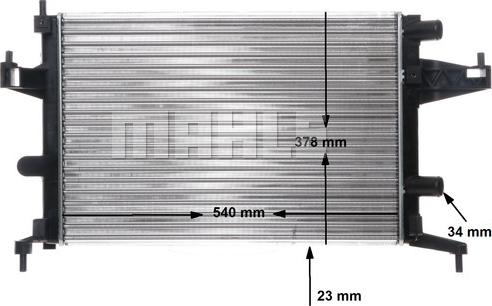 MAHLE CR 388 000S - Jäähdytin,moottorin jäähdytys inparts.fi