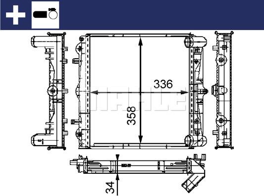 MAHLE CR 383 000S - Jäähdytin,moottorin jäähdytys inparts.fi