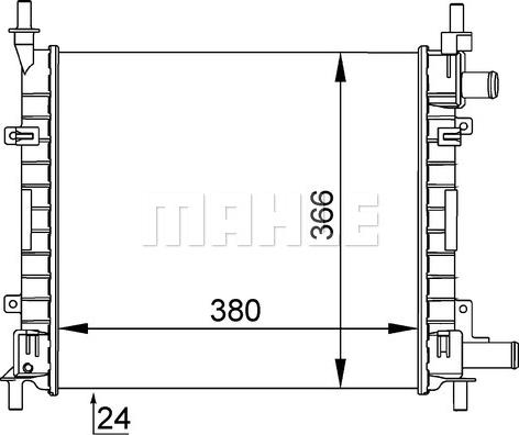 MAHLE CR 382 000S - Jäähdytin,moottorin jäähdytys inparts.fi