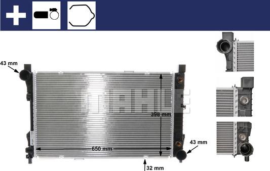 MAHLE CR 387 000S - Jäähdytin,moottorin jäähdytys inparts.fi