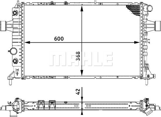 MAHLE CR 320 000S - Jäähdytin,moottorin jäähdytys inparts.fi