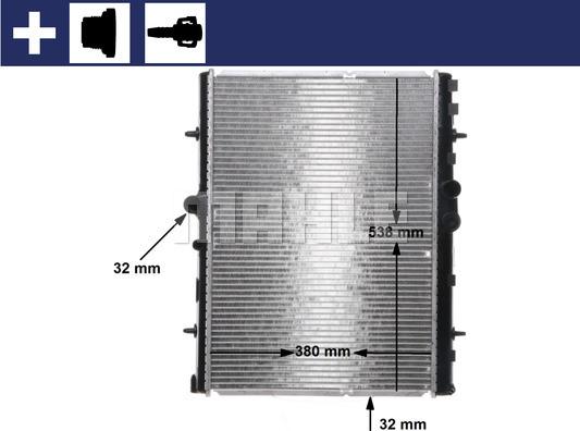 MAHLE CR 32 000S - Jäähdytin,moottorin jäähdytys inparts.fi