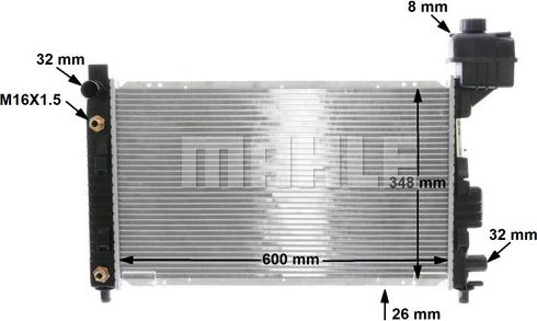 MAHLE CR 323 000S - Jäähdytin,moottorin jäähdytys inparts.fi