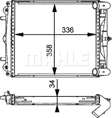 MAHLE CR 370 000P - Jäähdytin,moottorin jäähdytys inparts.fi