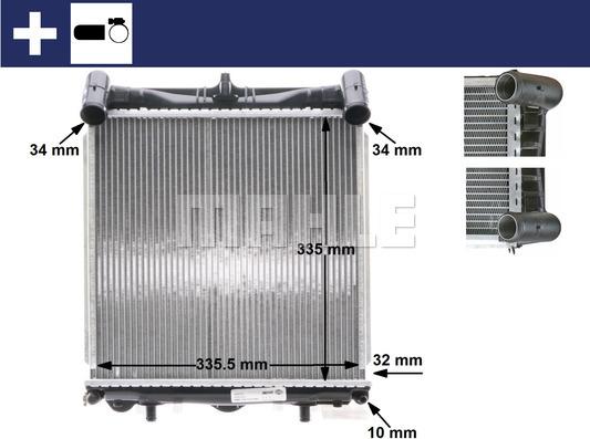 MAHLE CR 370 000S - Jäähdytin,moottorin jäähdytys inparts.fi