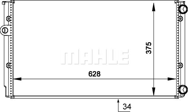 MAHLE CR 373 000S - Jäähdytin,moottorin jäähdytys inparts.fi