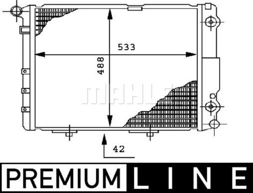 MAHLE CR 293 000P - Jäähdytin,moottorin jäähdytys inparts.fi