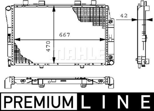 MAHLE CR 246 000P - Jäähdytin,moottorin jäähdytys inparts.fi