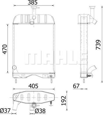 MAHLE CR 2414 000P - Jäähdytin,moottorin jäähdytys inparts.fi