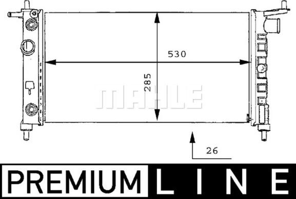 MAHLE CR 269 000P - Jäähdytin,moottorin jäähdytys inparts.fi