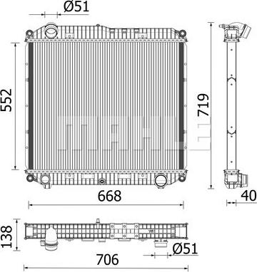 MAHLE CR 2608 000P - Jäähdytin,moottorin jäähdytys inparts.fi