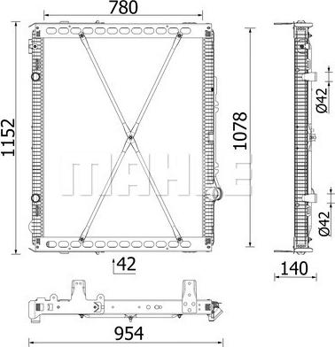 MAHLE CR 2639 000P - Jäähdytin,moottorin jäähdytys inparts.fi