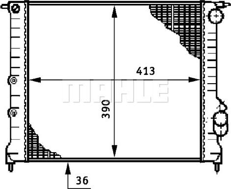 MAHLE CR 209 000S - Jäähdytin,moottorin jäähdytys inparts.fi