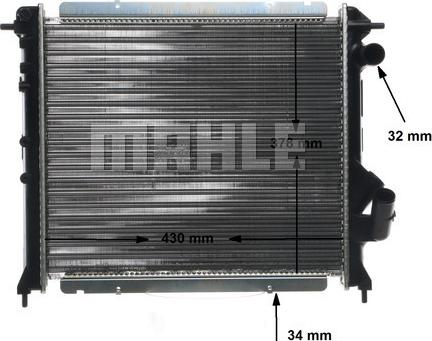 MAHLE CR 209 000S - Jäähdytin,moottorin jäähdytys inparts.fi