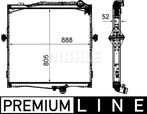 MAHLE CR 2092 000P - Jäähdytin,moottorin jäähdytys inparts.fi