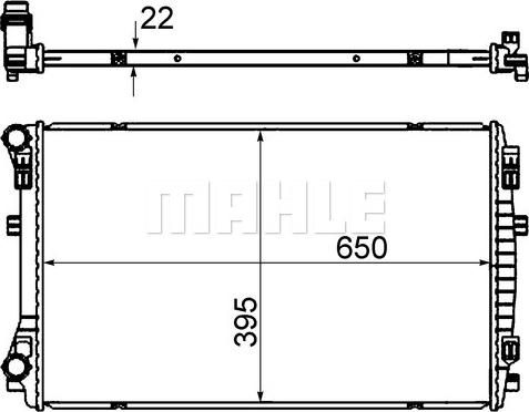 MAHLE CR 2054 000S - Jäähdytin,moottorin jäähdytys inparts.fi