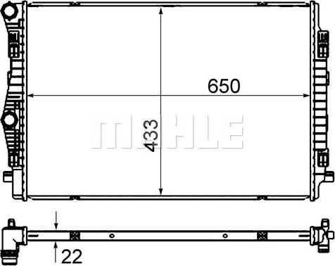 MAHLE CR 2055 000S - Jäähdytin,moottorin jäähdytys inparts.fi