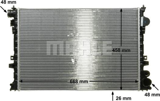 MAHLE CR 206 000P - Jäähdytin,moottorin jäähdytys inparts.fi