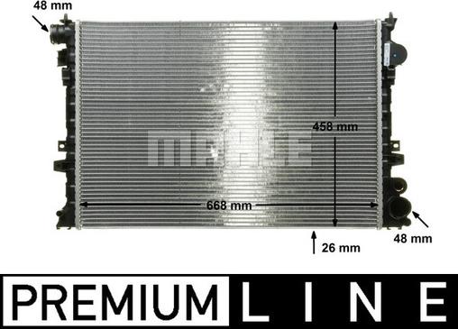 MAHLE CR 206 000P - Jäähdytin,moottorin jäähdytys inparts.fi