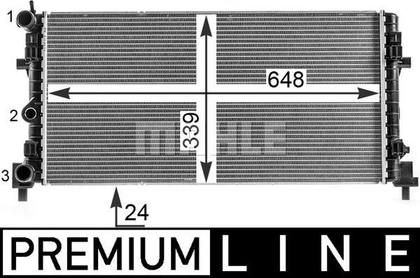 MAHLE CR 2082 000P - Jäähdytin,moottorin jäähdytys inparts.fi