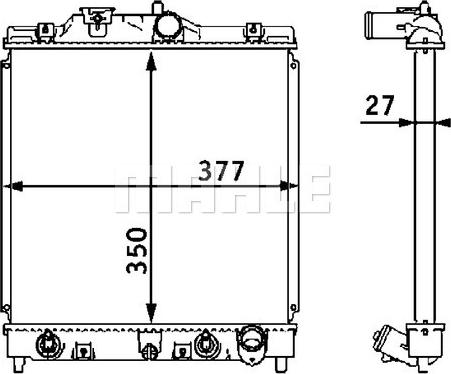 MAHLE CR 203 000S - Jäähdytin,moottorin jäähdytys inparts.fi