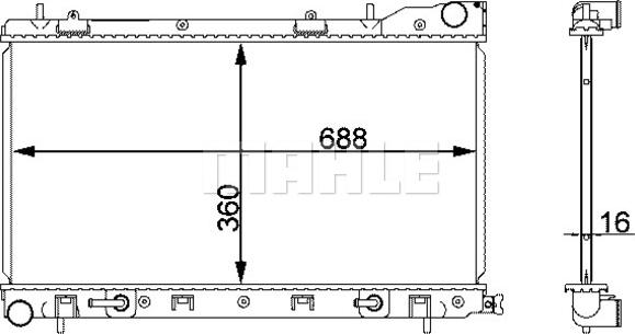 MAHLE CR 2165 000S - Jäähdytin,moottorin jäähdytys inparts.fi