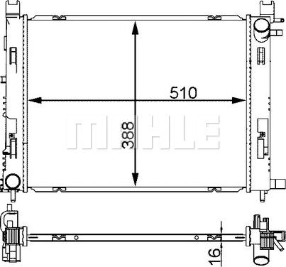 MAHLE CR 2166 000S - Jäähdytin,moottorin jäähdytys inparts.fi