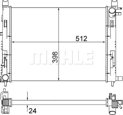 MAHLE CR 2166 001S - Jäähdytin,moottorin jäähdytys inparts.fi