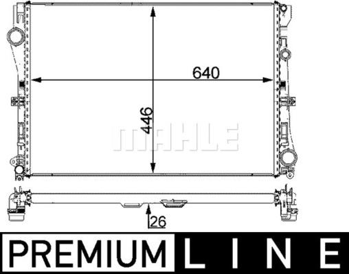 MAHLE CR 2101 000P - Jäähdytin,moottorin jäähdytys inparts.fi