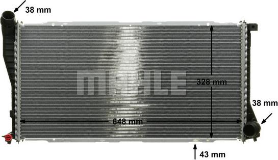 MAHLE CR 288 000P - Jäähdytin,moottorin jäähdytys inparts.fi