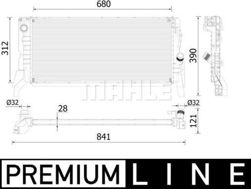 MAHLE CR 2309 000P - Jäähdytin,moottorin jäähdytys inparts.fi