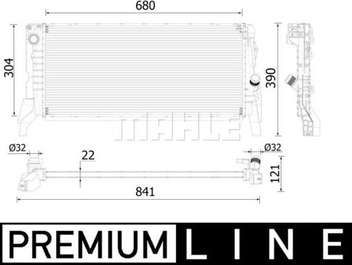 MAHLE CR 2306 000P - Jäähdytin,moottorin jäähdytys inparts.fi