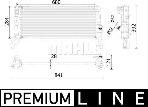 MAHLE CR 2319 000P - Jäähdytin,moottorin jäähdytys inparts.fi