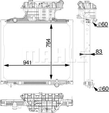 MAHLE CR 2336 000P - Jäähdytin,moottorin jäähdytys inparts.fi