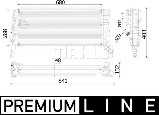 MAHLE CR 2320 000P - Jäähdytin,moottorin jäähdytys inparts.fi