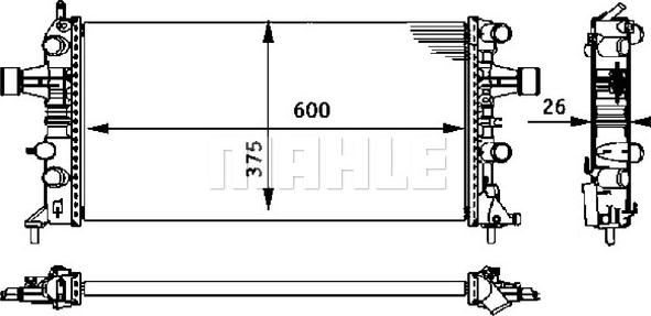 MAHLE CR 237 000S - Jäähdytin,moottorin jäähdytys inparts.fi