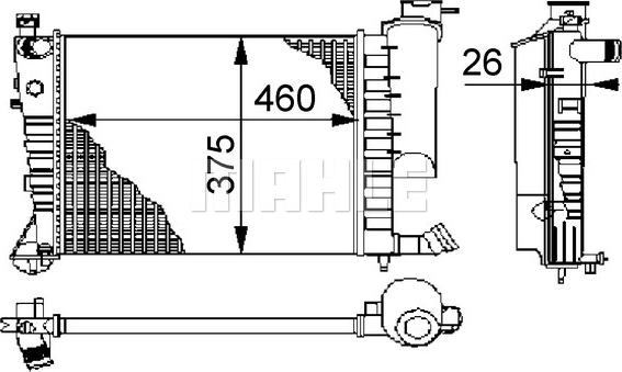 MAHLE CR 2205 000P - Jäähdytin,moottorin jäähdytys inparts.fi