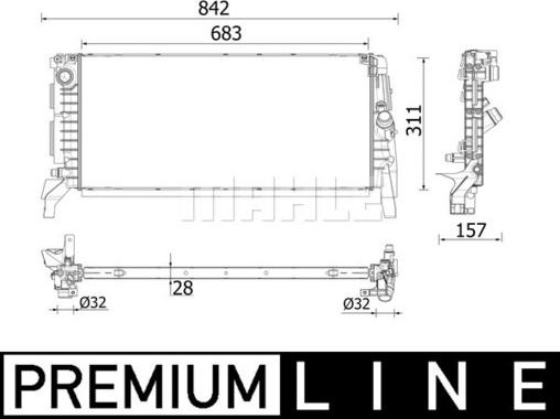 MAHLE CR 2201 000P - Jäähdytin,moottorin jäähdytys inparts.fi