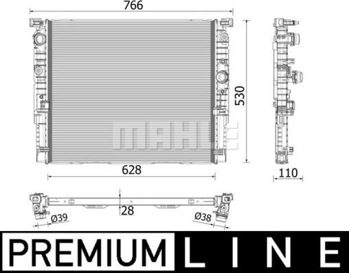 MAHLE CR 2215 000P - Jäähdytin,moottorin jäähdytys inparts.fi