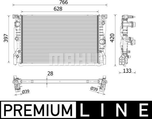 MAHLE CR 2223 000P - Jäähdytin,moottorin jäähdytys inparts.fi